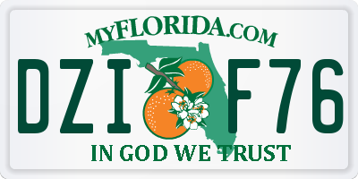 FL license plate DZIF76