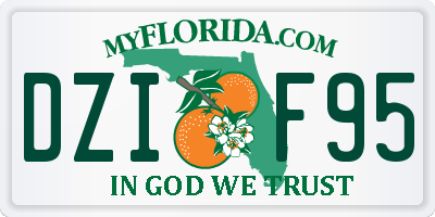 FL license plate DZIF95