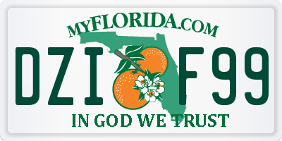 FL license plate DZIF99