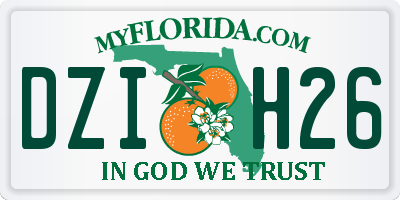 FL license plate DZIH26
