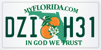 FL license plate DZIH31