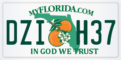 FL license plate DZIH37