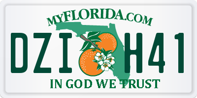 FL license plate DZIH41