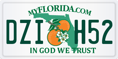 FL license plate DZIH52