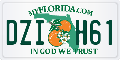 FL license plate DZIH61