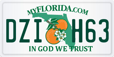 FL license plate DZIH63
