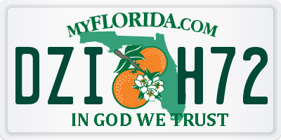 FL license plate DZIH72