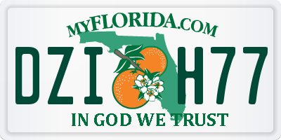 FL license plate DZIH77