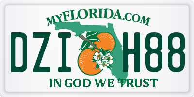 FL license plate DZIH88