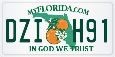FL license plate DZIH91