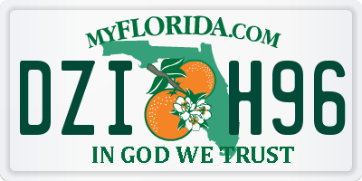 FL license plate DZIH96