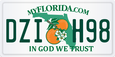 FL license plate DZIH98