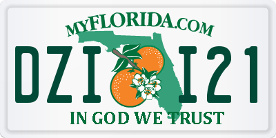 FL license plate DZII21