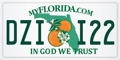 FL license plate DZII22