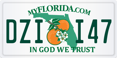 FL license plate DZII47
