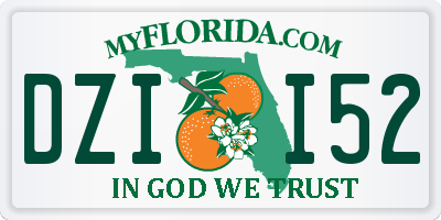 FL license plate DZII52