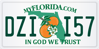 FL license plate DZII57