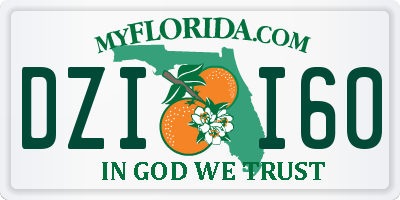 FL license plate DZII60