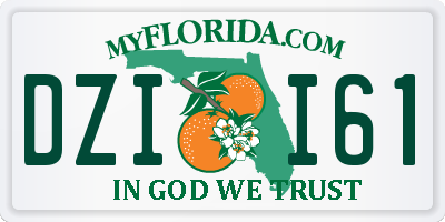 FL license plate DZII61