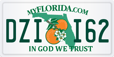 FL license plate DZII62