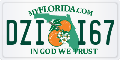 FL license plate DZII67