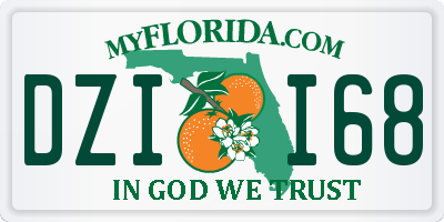 FL license plate DZII68