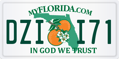 FL license plate DZII71