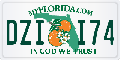 FL license plate DZII74