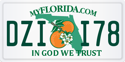 FL license plate DZII78