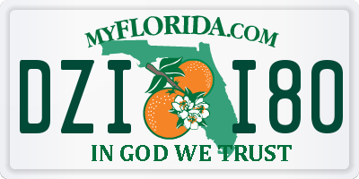 FL license plate DZII80
