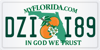 FL license plate DZII89