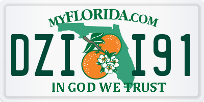 FL license plate DZII91