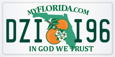 FL license plate DZII96