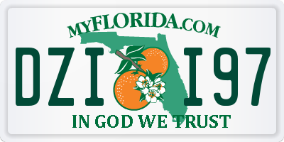 FL license plate DZII97