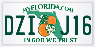 FL license plate DZIJ16