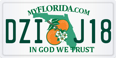 FL license plate DZIJ18
