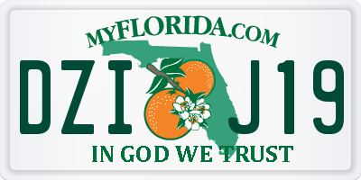 FL license plate DZIJ19