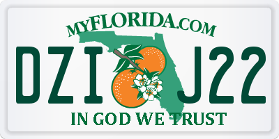 FL license plate DZIJ22