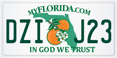 FL license plate DZIJ23