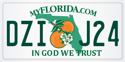 FL license plate DZIJ24