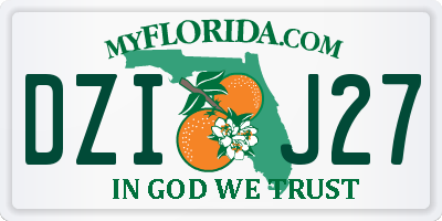 FL license plate DZIJ27