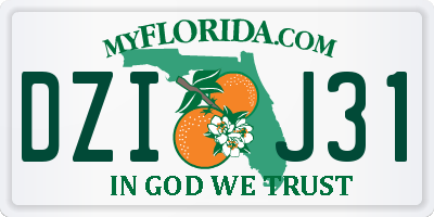 FL license plate DZIJ31