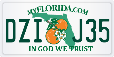 FL license plate DZIJ35