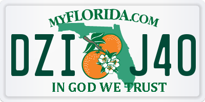 FL license plate DZIJ40