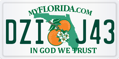 FL license plate DZIJ43