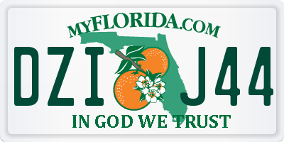 FL license plate DZIJ44