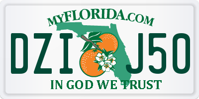 FL license plate DZIJ50