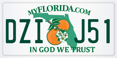 FL license plate DZIJ51