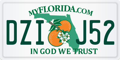 FL license plate DZIJ52