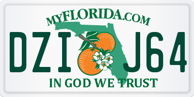 FL license plate DZIJ64
